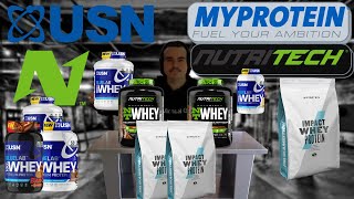 HONEST Whey Protein Brands Review  NutriTech USN MyProtein  WHAT IS THE BEST PROTEIN POWDER [upl. by Eeliab]