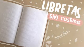 Haz una libreta SIN COSTURAS  ideal para bullet journal  reciclada ✨ [upl. by Naeruat]