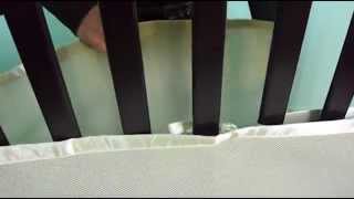 BreathableBaby Mesh Crib Liner  How To Install On A Solid End Crib  BabySecurity [upl. by Enihpad]