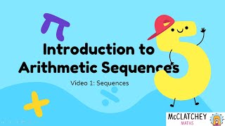 Introduction to Arithmetic Sequences [upl. by Anairuy]