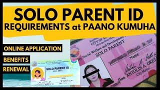 Paano kumuha ng SOLO PARENT ID  Requirements Online Registration Benefits Renewal Application [upl. by Ashlin]