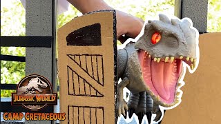 Jurassic World Camp Cretaceous  Lab Breakout  Backyard Battles  MattelAction [upl. by Primavera]