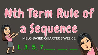 NTH TERM RULE OF A SEQUENCE GRADE 6 [upl. by Toomin]