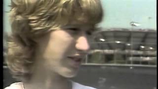 Interview Steffi Graf 1985 US Open [upl. by Drofiar]