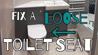 How to fix a loose toilet seat [upl. by Aicatsanna]