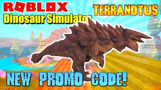 Roblox Dinosaur Simulator  FREE PROMO CODE Terranotus Plateosaurus [upl. by Yrian860]