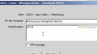 Kostenfestsetzung beantragen mit advoware Kanzleisoftware [upl. by Afirahs]