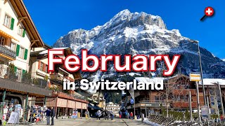 February in Switzerland  Weather Activities Events [upl. by Hacceber]