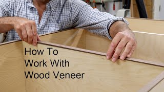 Wood Veneer For Beginners How To Apply Veneer With Contact Cement [upl. by Krucik]