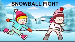 Snowball Fight  The Interactive Warmup Brain Break Exercise Game for Elementary Teachers and PE [upl. by Attikin]