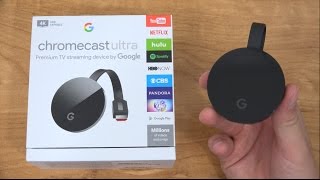 Chromecast Ultra Unboxing and Setup 4K Streaming [upl. by Russom]