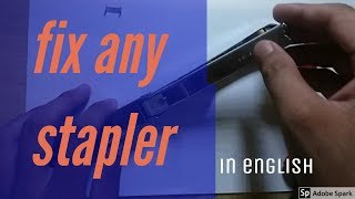 how to fix  repair a stapler ENGLISH [upl. by Ecile587]