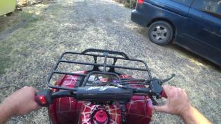 Coolster ATV3125XR8U 125cc ATV  startup amp ride [upl. by Harpole484]