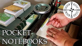 Making a Batch of Upcycled Pocket Notebooks  Easy NoSew Binding [upl. by Tammany808]