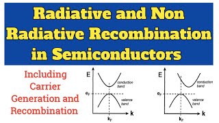 Radiative amp Non Radiative Recombination in SemiConductors [upl. by Alyakcim796]