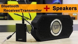 How to use Bluetooth ReceiverTransmitter with Speakers [upl. by Neelhtak]