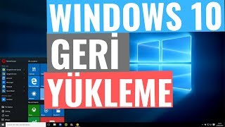 Windows 10 Sistem Geri Yüklemek [upl. by Gibeon299]