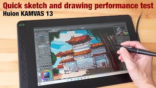 Huion Kamvas 13 Drawing Performance [upl. by Yelhsa]