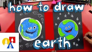 How To Draw Earth for young artists [upl. by Desta538]