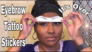 Eyebrow Tattoo Sticker Tutorial [upl. by Ittak880]