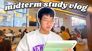 STUDY VLOG College Exam Week Studying for Midterms at NYU [upl. by Coats]