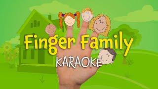 Finger Family Karaoke  Instrumental with Lyrics for kids [upl. by Ahso]