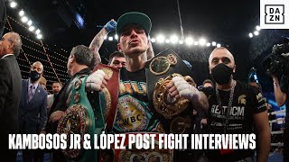 Kambosos Jr amp López Post Fight Interviews [upl. by Tris]