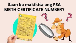 Saan makikita ang PSA Birth Certificate Number Actual Copy or ONLINE Pwede Makuha [upl. by Trust]