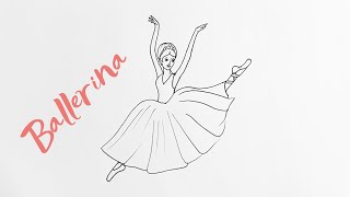 How to draw a simple ballerina [upl. by Yemar628]