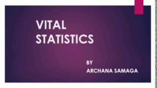 Statistics  Vital Statistics  Part 1  2nd PU 102 Class 12 [upl. by Nicole]