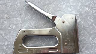 How to load reload Stanley TRA 700 staple gun easy quick [upl. by Nnaik]