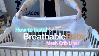 Breathable Baby Mesh Crib Liner  How to instal [upl. by Faythe322]