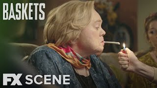 Baskets  Season 3 Ep 6 Christine Smokes Scene  FX [upl. by Ydoow]