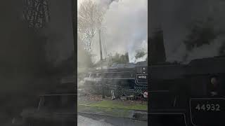 Black 5 44932 and class 37 on the elf explorer passing Haworth [upl. by Leunammi]