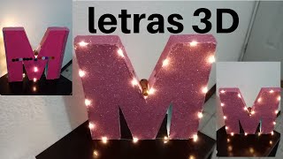 Como hacer letras de carton 3D [upl. by Goraud]