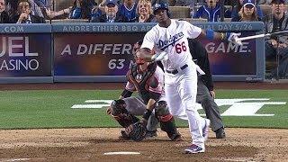 SFLAD Bumgarner and Puig exchange words after homer [upl. by Mareld]