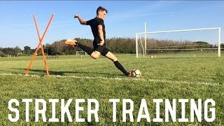 Striker Training  Shield Turn and Shoot  Individual Training Drill For FootballersSoccer Players [upl. by Idnahc833]