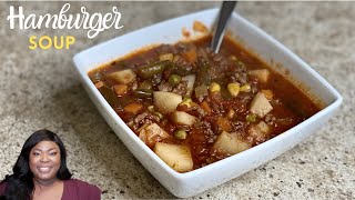 Hamburger Soup  Vegetable Beef Soup  Cook With Me  KitchenNotesfromNancy [upl. by Ogren]