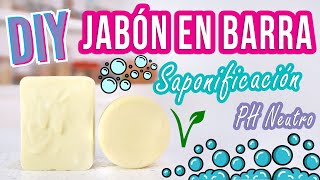 JABÓN EN BARRA  DIY  PH NEUTRO SAPONIFICACIÓN VEGANO  Mixi [upl. by Pearla472]