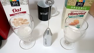 Oat Milk vs Almond Milk part 2 Frothing Test [upl. by Hurlow187]