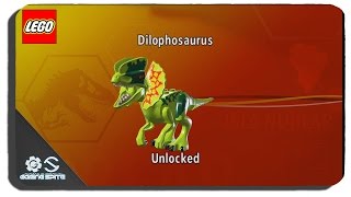 Lego Jurassic World  How to Unlock Dilophosaurus Dinosaur Character Location [upl. by Llertal649]