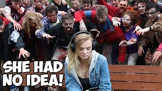 Surprising Strangers With 100 Zombies  Experiment [upl. by Savvas]