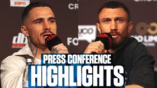 Vasiliy Lomachenko Vs George Kambosos  PRESSER HIGHLIGHTS [upl. by Kentigera]