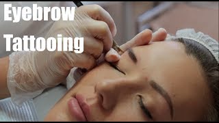 Eyebrow Microblading  Tattooing  Part 2 the treatment [upl. by Khai]