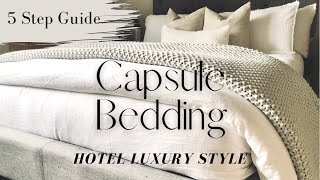 HOTEL LUXURY CAPSULE BEDDING  5 Step Guide  Affordable Bed Essentials [upl. by Inalaek820]