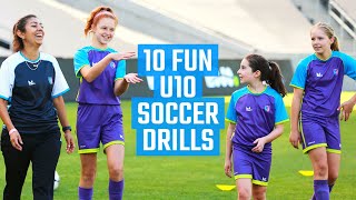 10 Best U10 Soccer Drills  Fun Soccer Drills for Kids [upl. by Anytsyrk]