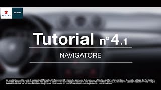 Navigatore Suzuki  Tutorial 41 – Impostazione della Navigazione [upl. by Faxon723]