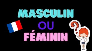 Gender of French nouns  Feminine or masculine  French for Beginners [upl. by Justino867]