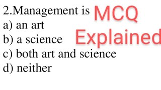 MCQs on Principles and functions of Management [upl. by Ardnasal]