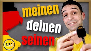 Possessivartikel Akkusativ  meinen deinen seinen  German possessive articles [upl. by Bealle118]